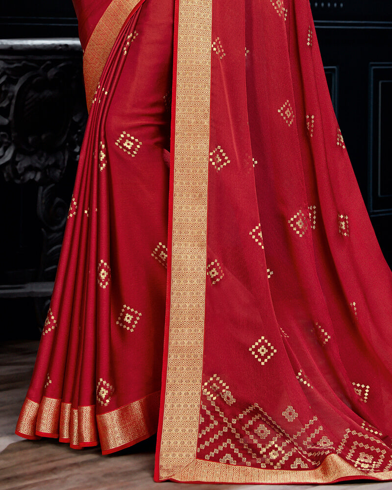 Dark Red Banarasi Silk Saree With Zari Weaving Work at Rs 1990.00 |  Banarasi Sarees | ID: 2851843163048